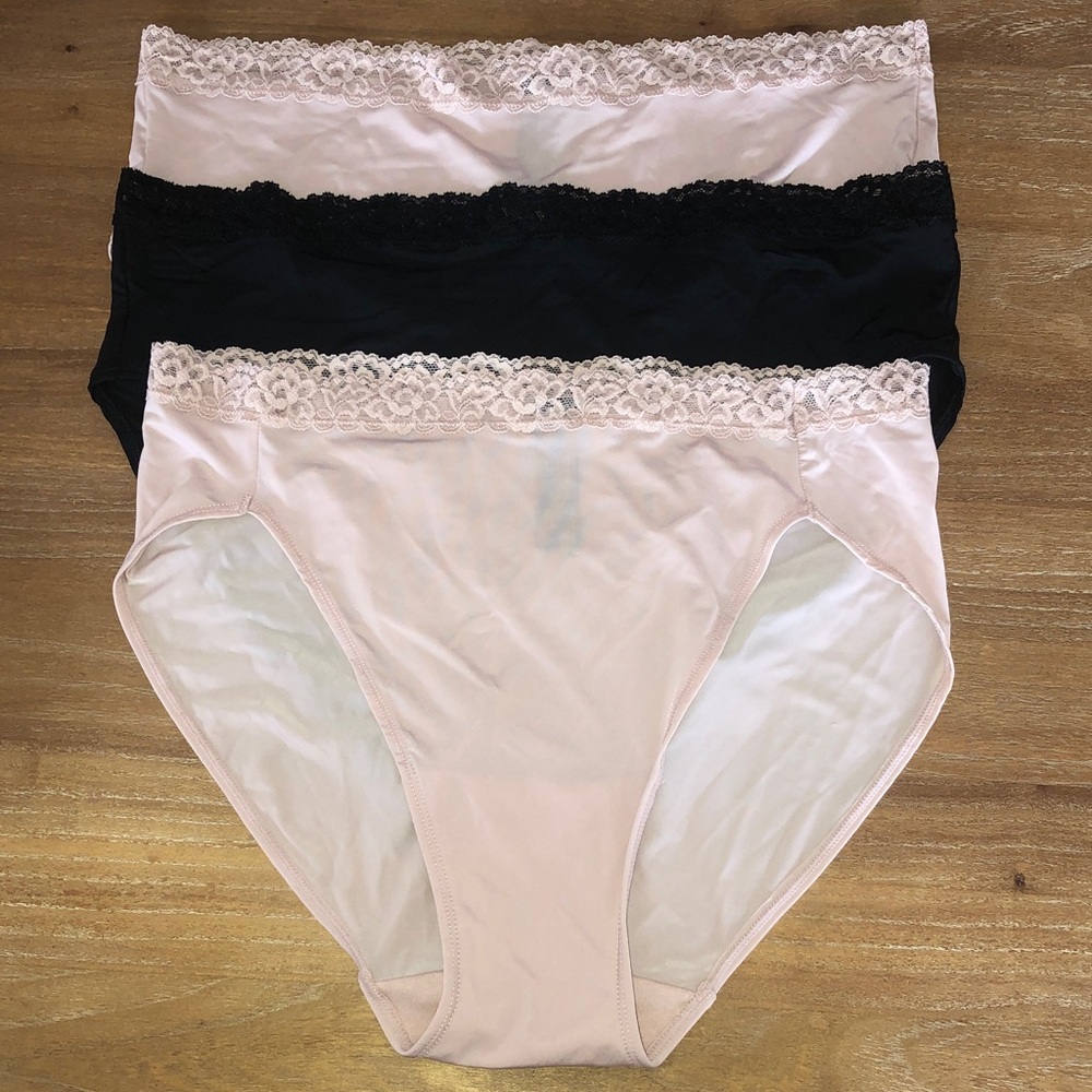 Natori panties (3) — Pink & Black